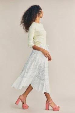 LoveShackFancy Skirts Donna Midi Skirt