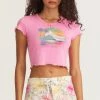 LSF Tops LoveShackFancy X Hurley Cropped Rib Tee - BEGONIA PINK