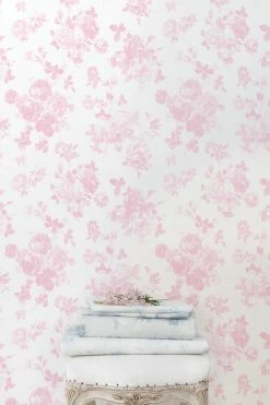 LoveShackFancy Everblooming Rosettes Wallpaper - PINK JAM