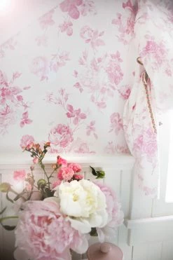 LoveShackFancy Everblooming Rosettes Wallpaper Home Decor