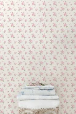 LoveShackFancy Home Decor Ikat Rose Wallpaper