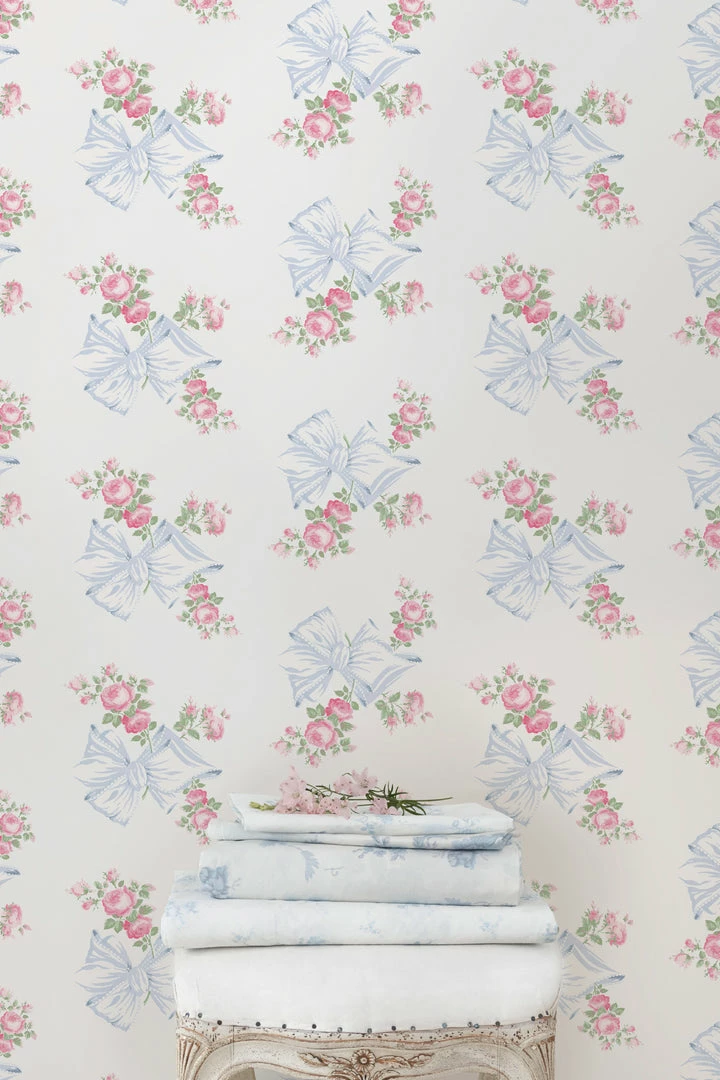 LoveShackFancy Home Decor Rosa Beaux Wallpaper