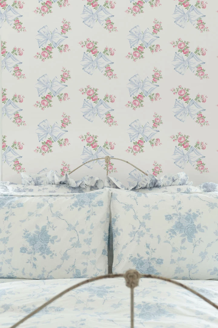 LoveShackFancy Home Decor Rosa Beaux Wallpaper