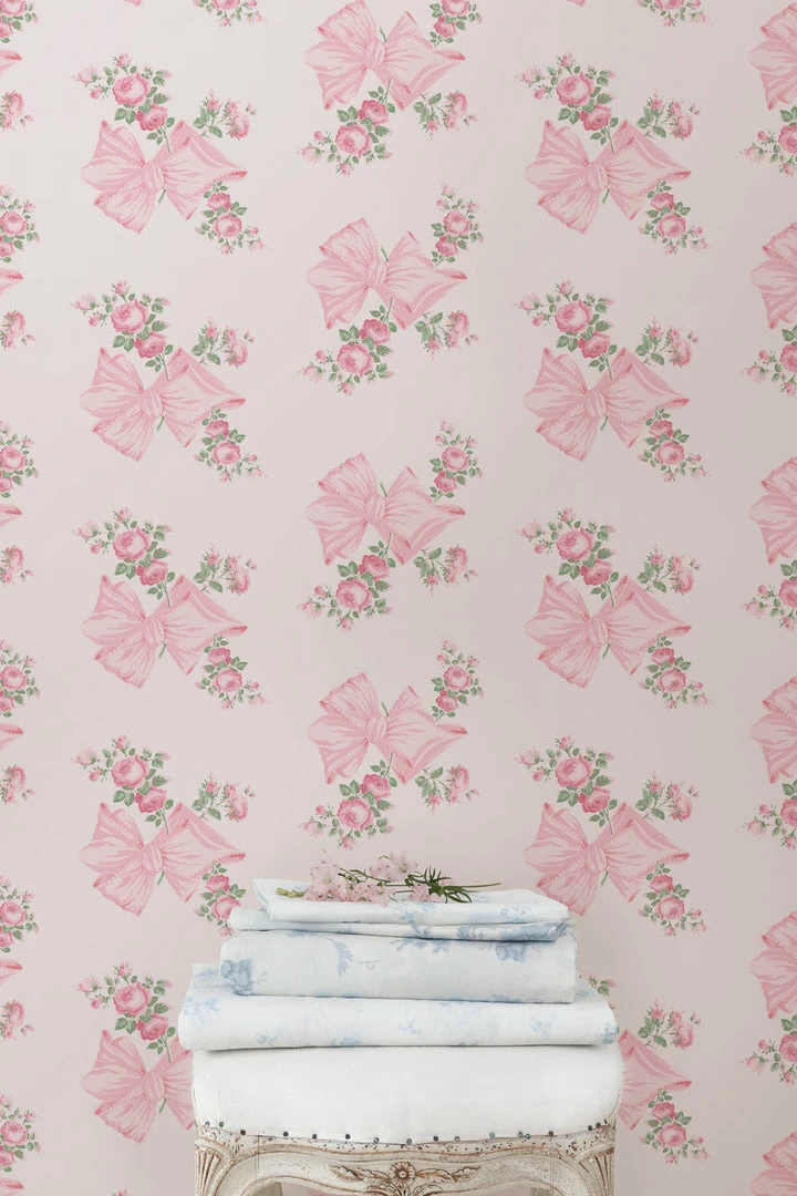 LoveShackFancy Home Decor Rosa Beaux Wallpaper