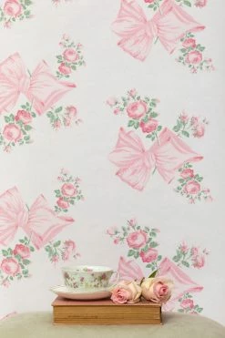 LoveShackFancy Home Decor Rosa Beaux Wallpaper