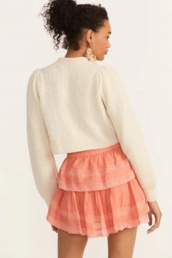 LoveShackFancy Tops Avignon Cropped Cardigan Sweater
