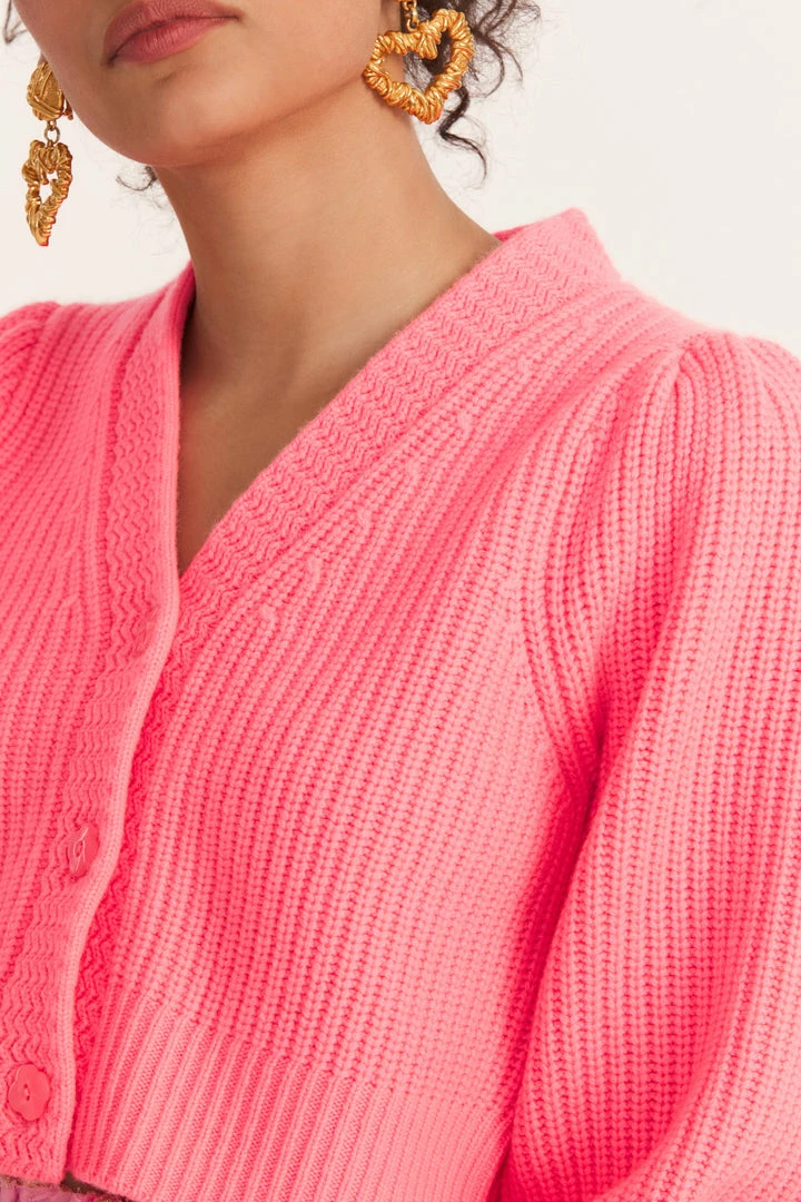 LoveShackFancy Tops Avignon Cropped Cardigan Sweater