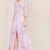 LoveShackFancy Dresses Beth Dress - VIOLET SPLASH HAND DYE