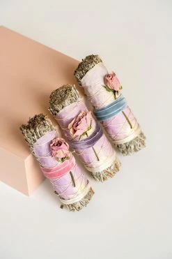 LSF Home Decor Blue Sage And Rose Smudge Stick