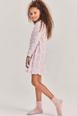 LoveShackFancy LSF X Stripe & Stare Girls Long Nightdress Little Girls