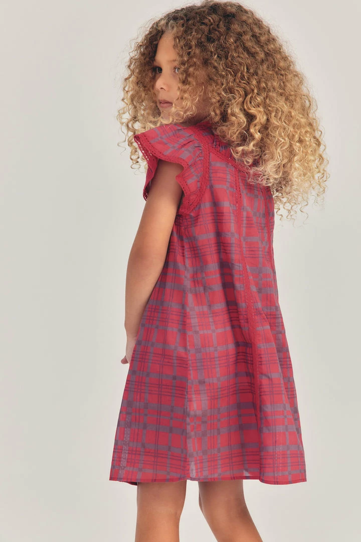 LoveShackFancy Little Girls Girls Flutter Sleeve Mini Gown