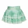 LoveShackFancy Girls Billie Skirt - JADE MIST HAND DYE
