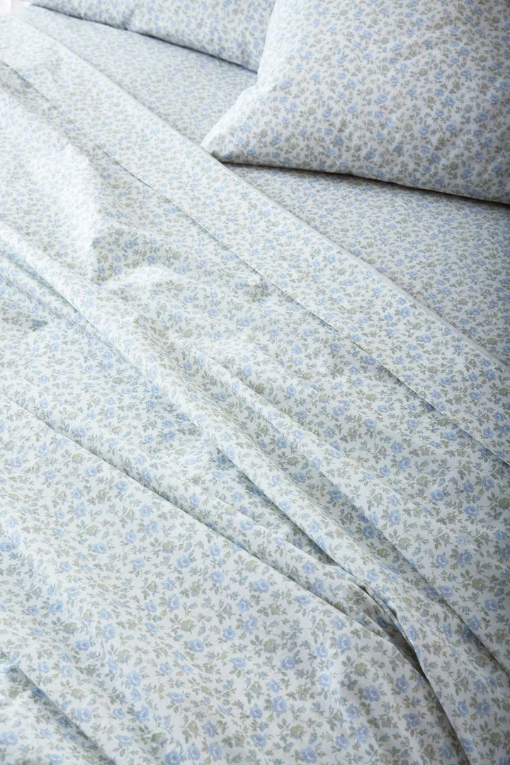 LoveShackFancy Gardenia Bud Sheet Set - WHITE GARDEN STREAM Bedding