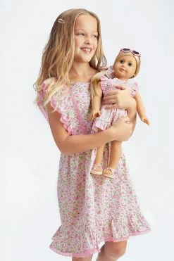 LoveShackFancy X American Girl Girls Floral Flutter Day Dress