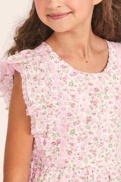 LoveShackFancy X American Girl Girls Floral Flutter Day Dress