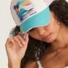 LSF The Vacation Edit LoveShackFancy X Hurley Coastal Trucker Hat - TURQUOISE