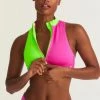 LSF Swim LoveShackFancy X Hurley High Neck Zipper Bikini Top