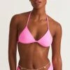 LSF LoveShackFancy X Hurley Rhinestone Triangle Bikini Top Swim