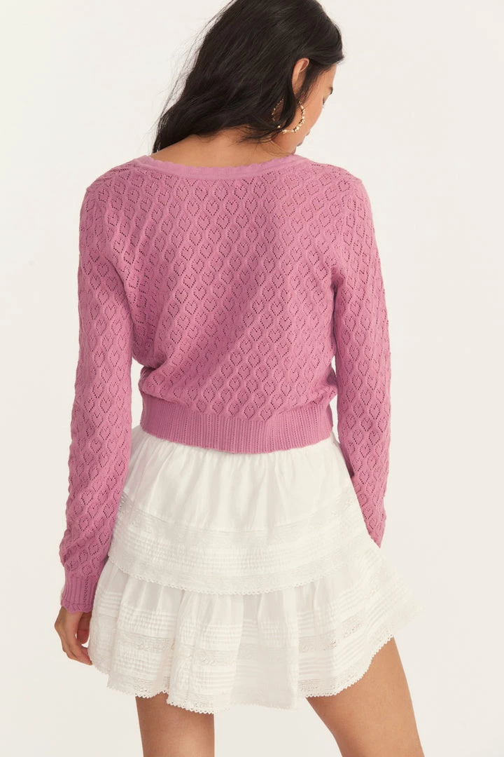 LoveShackFancy Janie Cropped Cardigan