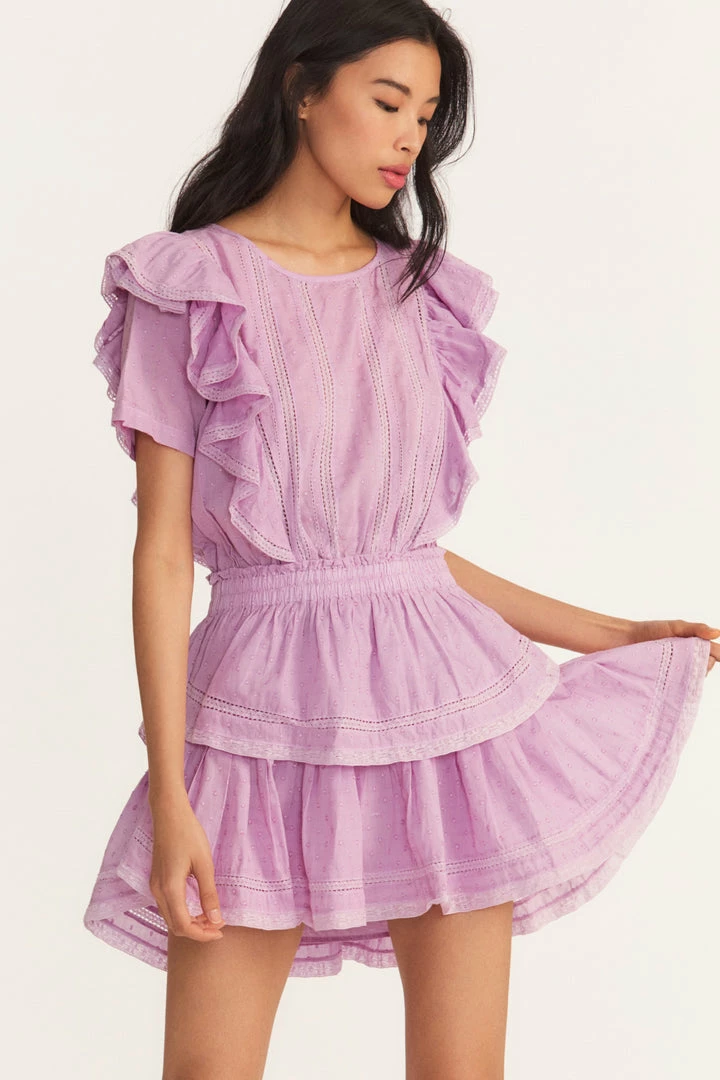 LoveShackFancy Natasha Mini Dress - WISTERIA Dresses