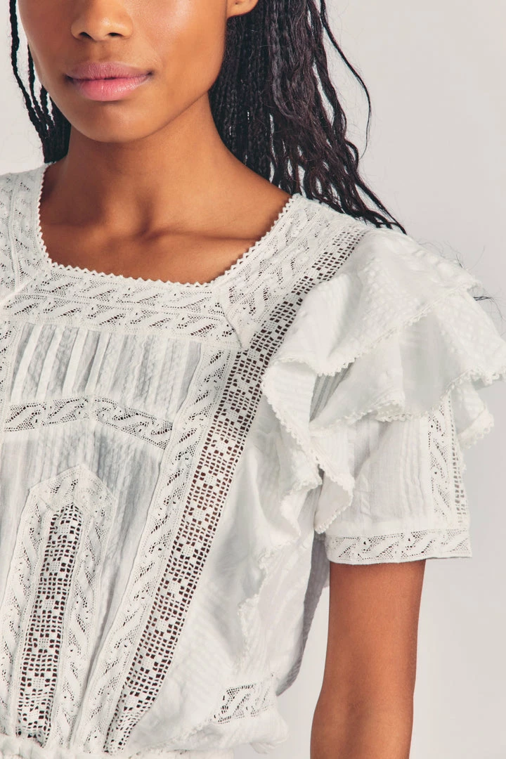 LoveShackFancy Stella Mini Dress