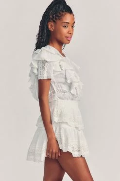 LoveShackFancy Stella Mini Dress