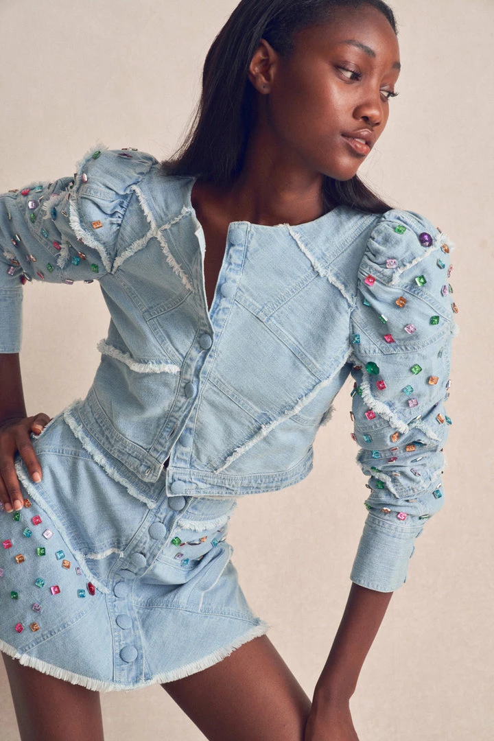 LoveShackFancy Eleora Crop Jacket Sets