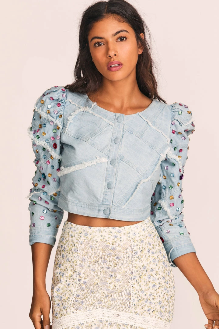 LoveShackFancy Eleora Crop Jacket Sets