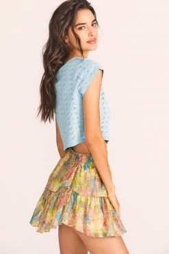 LoveShackFancy Tops Rubin Cropped Tee