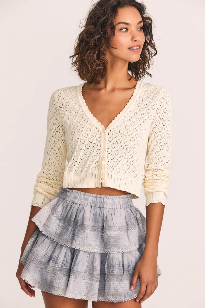 LoveShackFancy Janie Cropped Cardigan