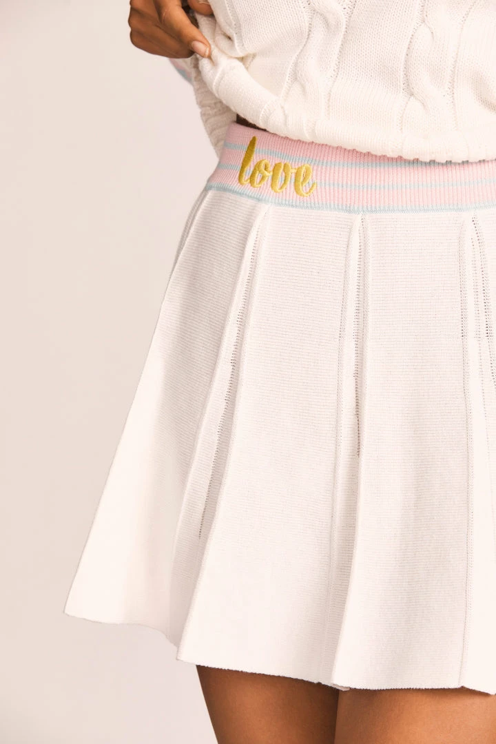 LoveShackFancy New Arrivals Roz Mini Skirt