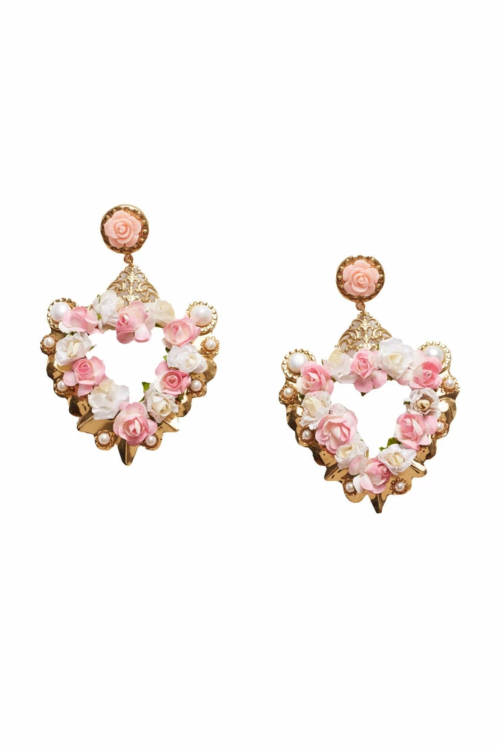 LSF LoveShackFancy X Lova Dolce Vita Heart Flower Earrings