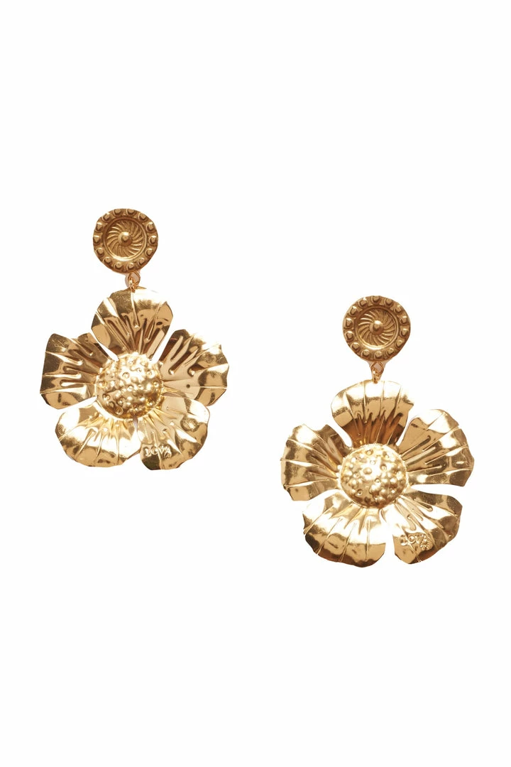 LSF Accessories LoveShackFancy X Lova The Flower Gold Earrings