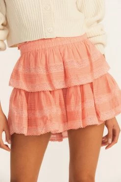 LoveShackFancy Skirts Ruffle Mini Skirt
