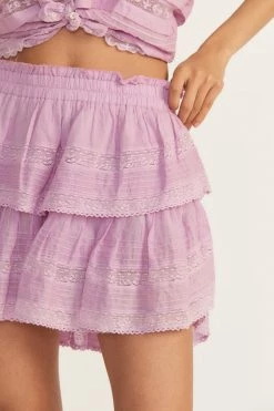 LoveShackFancy Skirts Ruffle Mini Skirt
