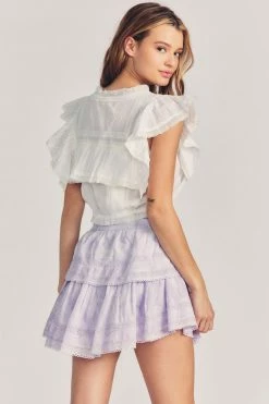 LoveShackFancy Skirts Ruffle Mini Skirt