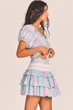 LoveShackFancy Corbett Mini Skirt