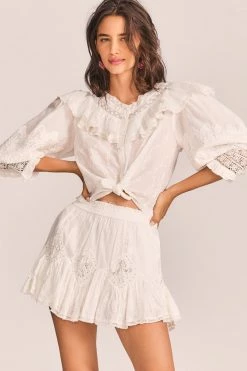 LoveShackFancy Adia Mini Skirt Skirts