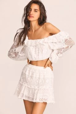 LoveShackFancy Diamond Mini Skirt Skirts