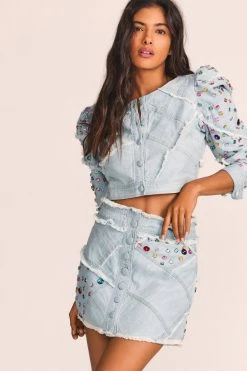 LoveShackFancy Cayde Mini Skirt Skirts