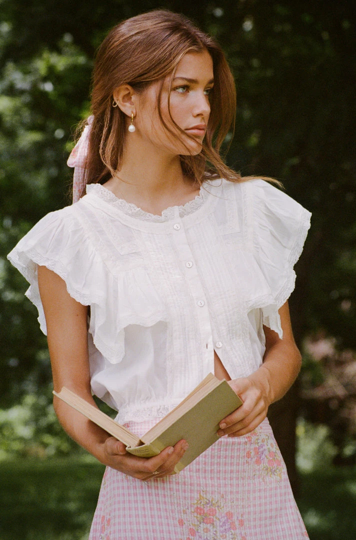 LoveShackFancy Nora Top Tops