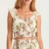 LoveShackFancy Tops Drea Crop Top - SHINING GEMSTONE