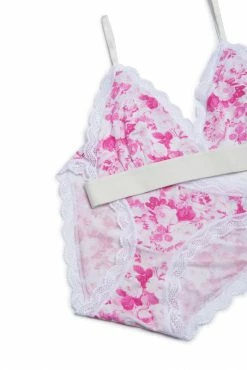 LSF New Arrivals Palm Beach Rose Bralette And Knicker Set