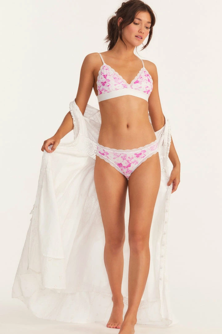 LSF New Arrivals Palm Beach Rose Bralette And Knicker Set