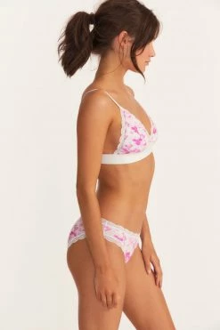 LSF New Arrivals Palm Beach Rose Bralette And Knicker Set