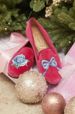 LoveShackFancy X Stubbs & Wootton Rose Bow Slipper