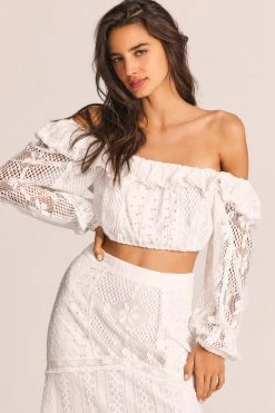 LoveShackFancy Dorabella Crop Top